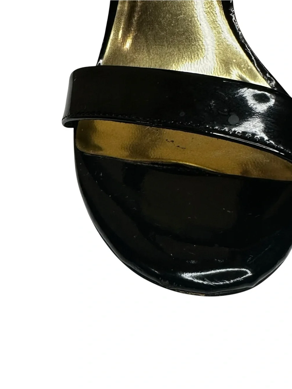 Ted Baker London Black Patent Leather Stiletto Mule Heels Size 38 US 7.5
